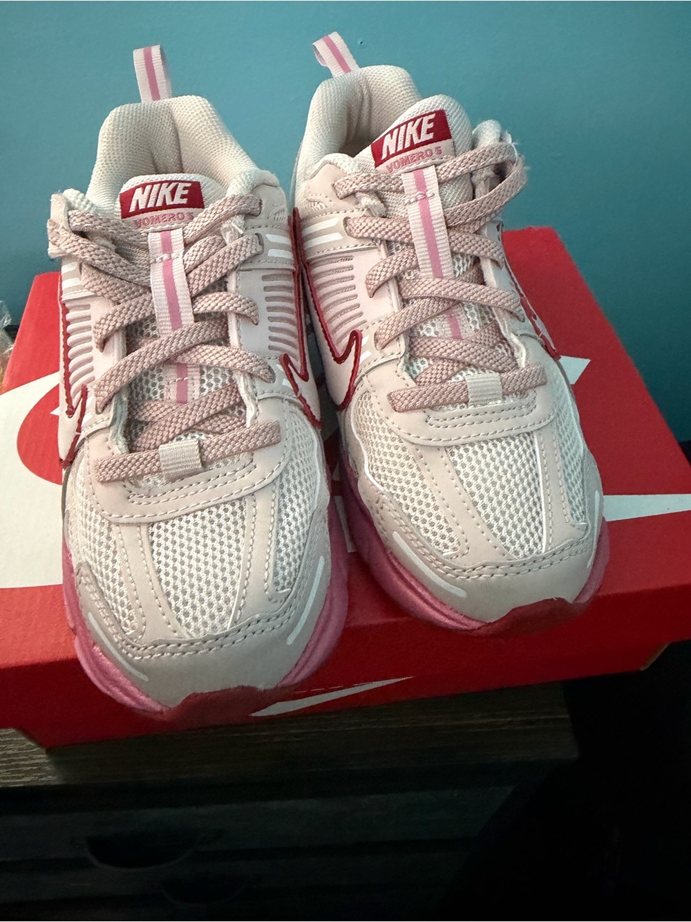 Nike Kids' Light Pink and Dark Pink Sneakers